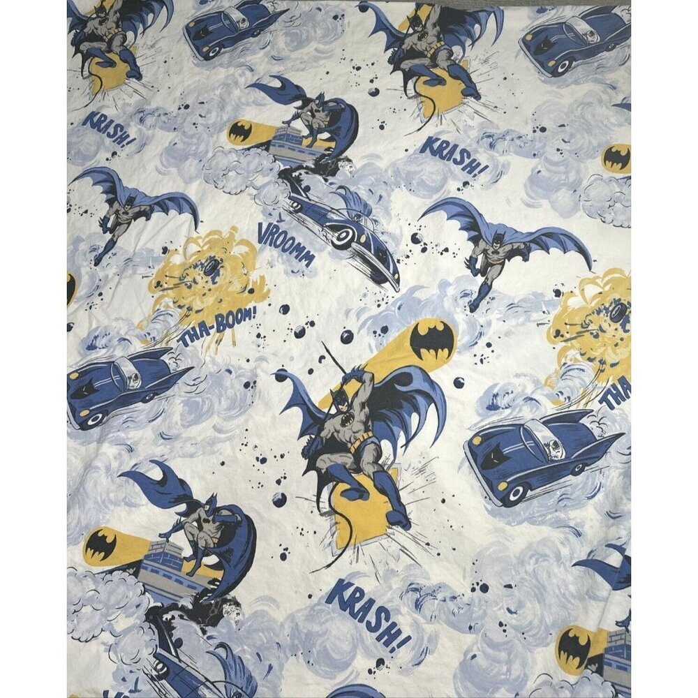 Pottery Barn Kids Batman Cityscapes Full‎ Flat Sheet Only 100% Cotton 2011